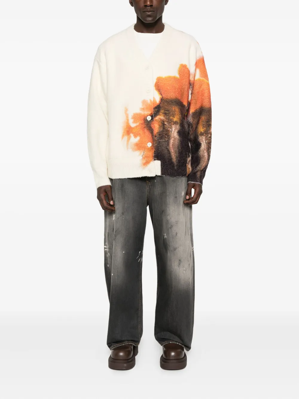 Y-3 Vest met grafische print Beige