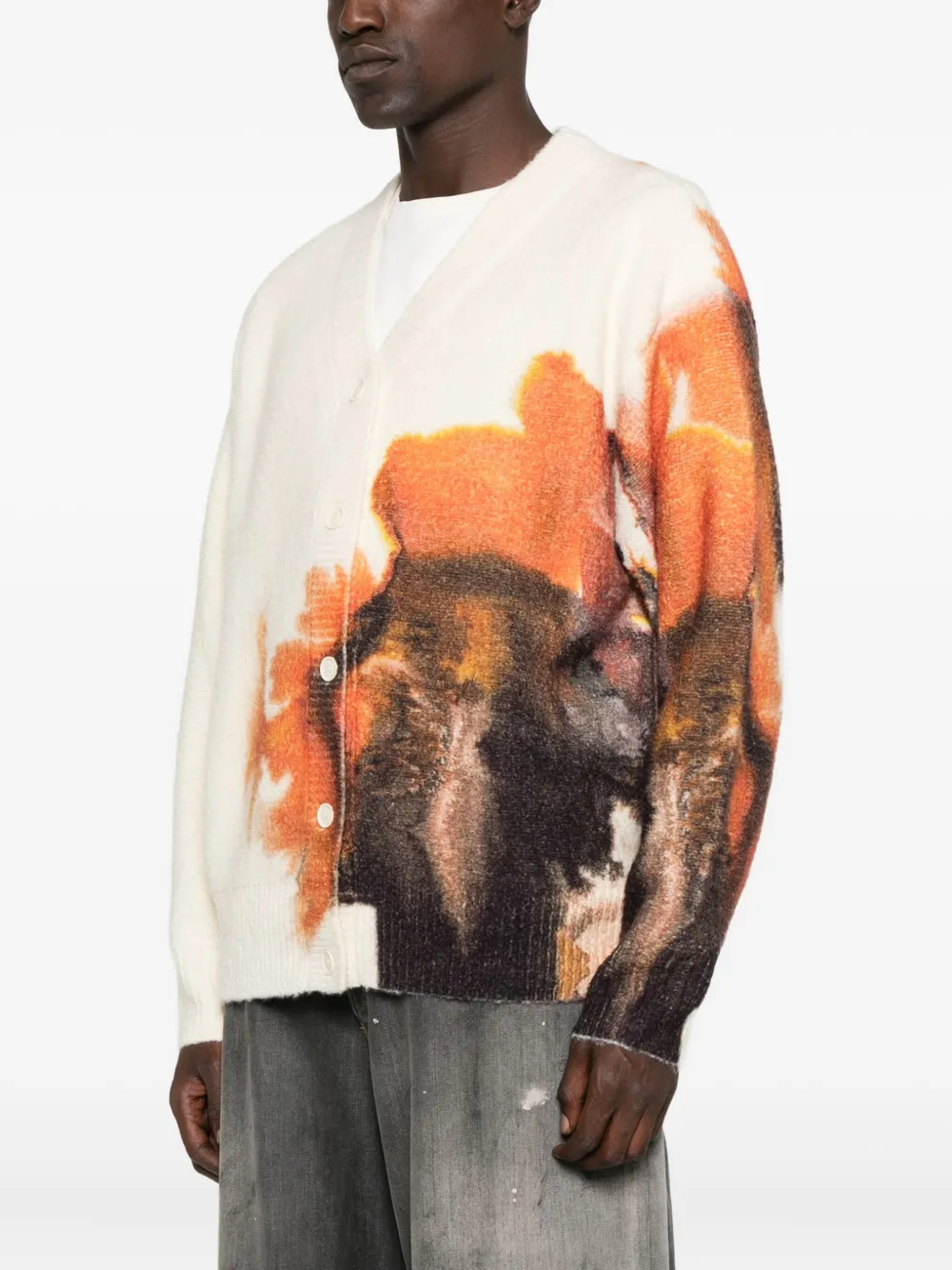 Y-3 Vest met grafische print Beige