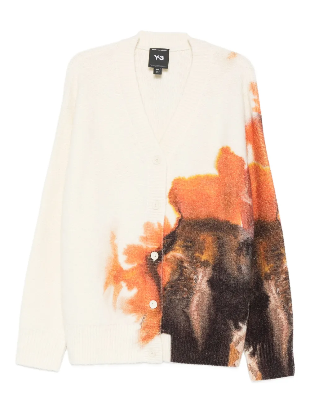 Y-3 graphic-print cardigan - ニュートラル Y-3 graphic-print cardigan - ニュートラル