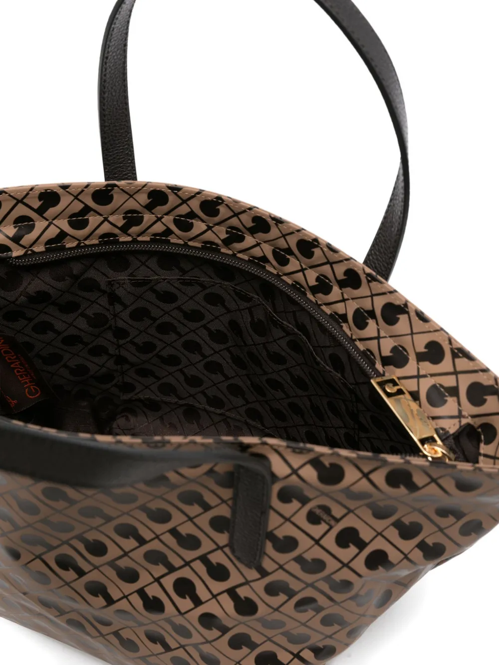 Gherardini Monogram-pattern Tote Bag In Brown