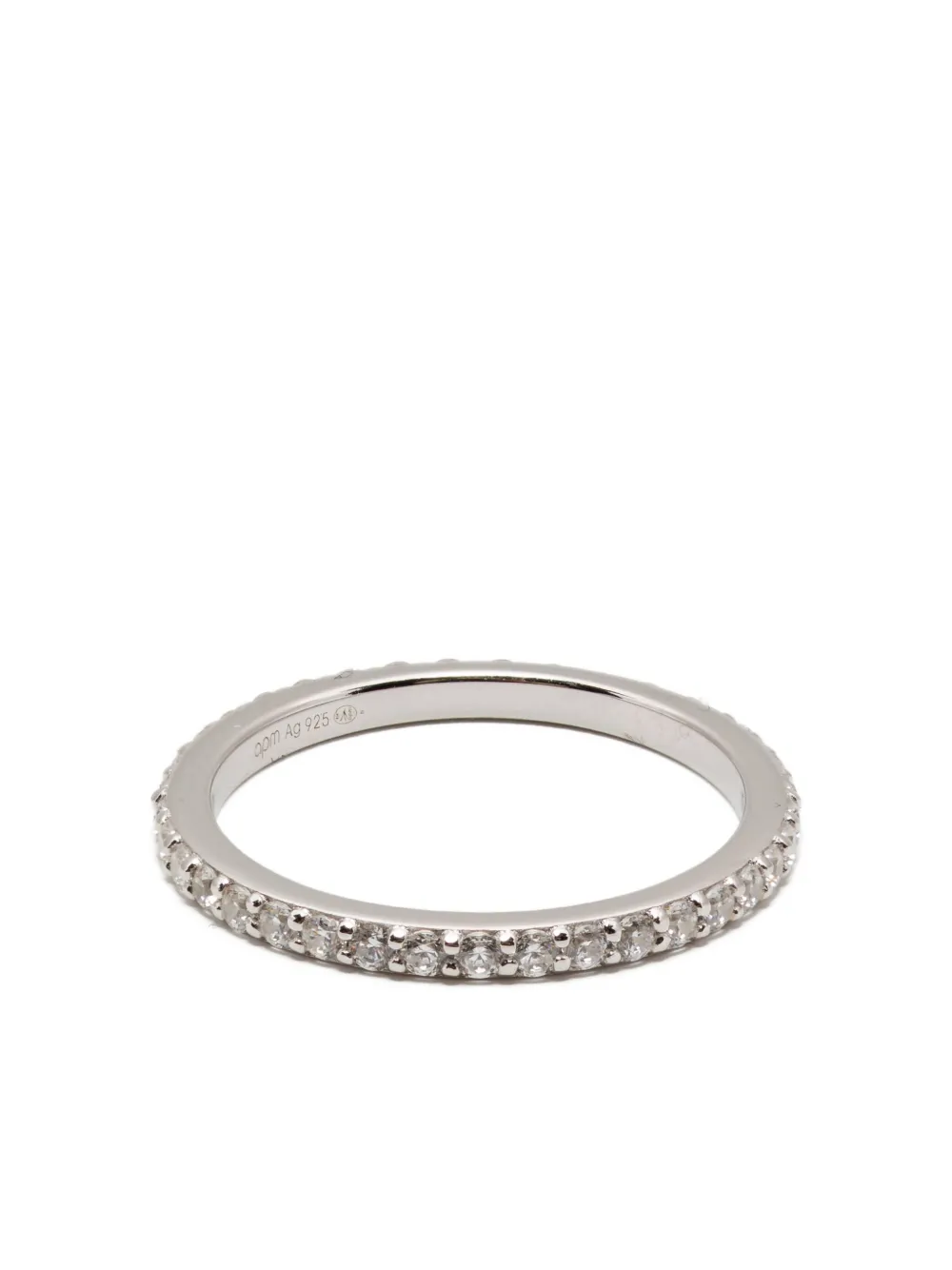 APM Monaco Linear Pavé ring | Silver | Image 1
