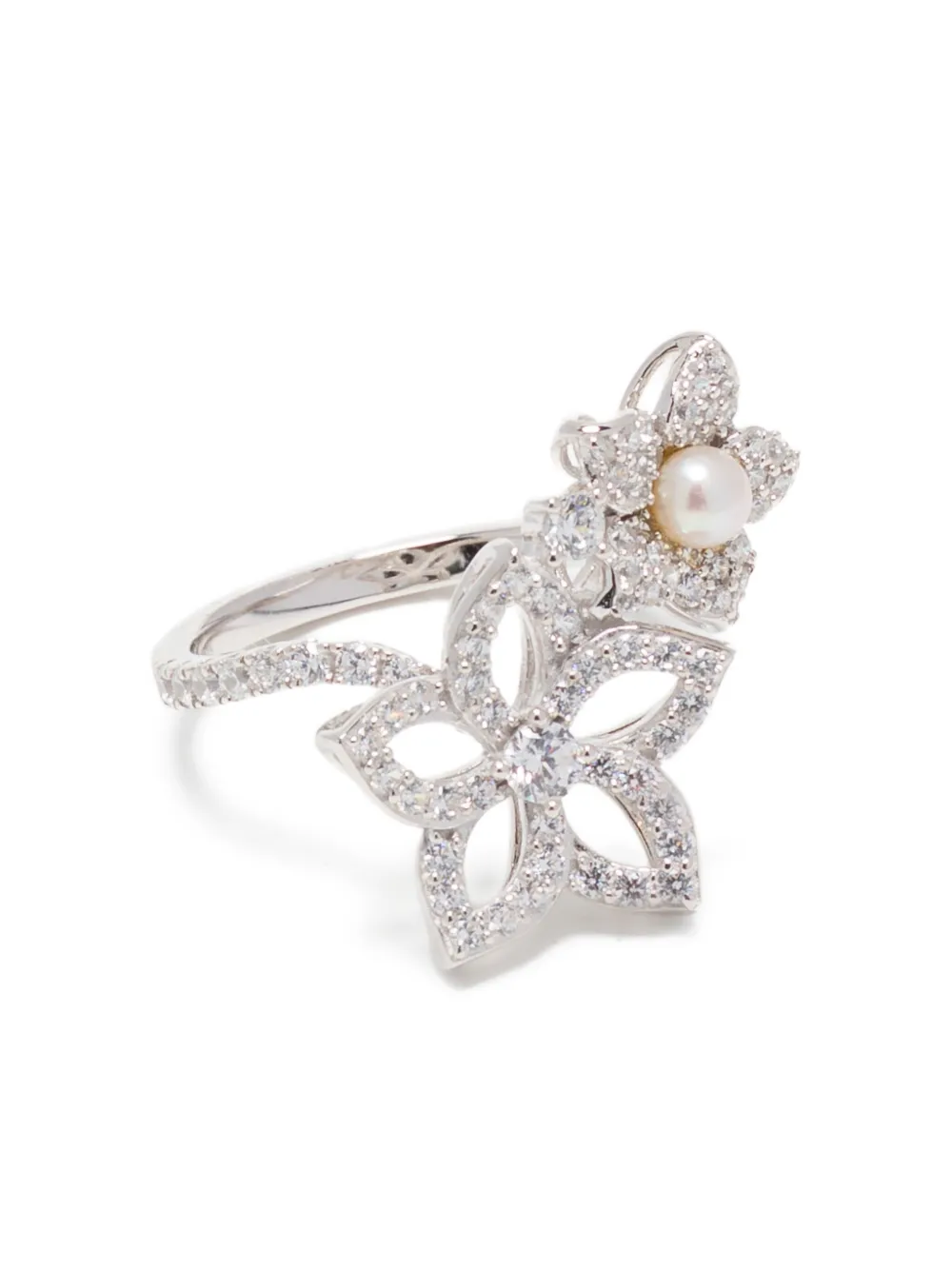 APM Monaco Pearl blossom ring | Silver | Image 1