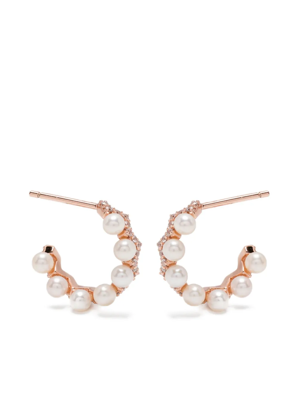 APM Monaco up and down earrings with pearls | Gold | Image 1