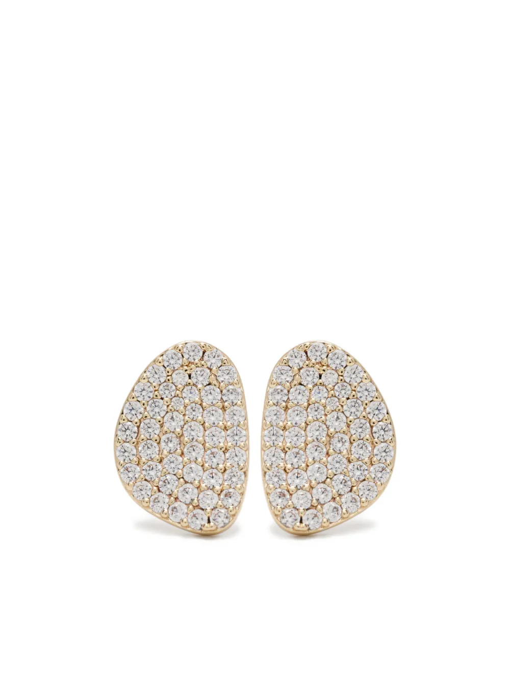 APM Monaco Pavé Galet stud earrings | Gold | Image 1