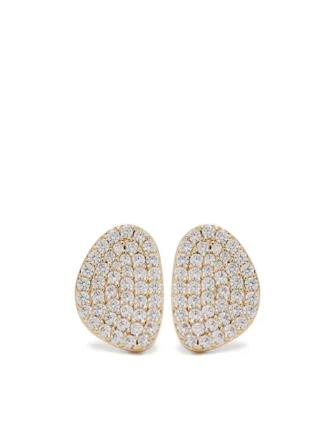 APM Monaco Pavé Galet stud earrings