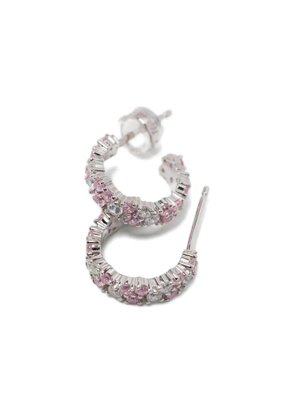 APM Monaco Pavé hoop earrings - Zilver