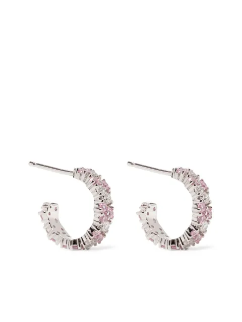 APM Monaco Pavé hoop earrings