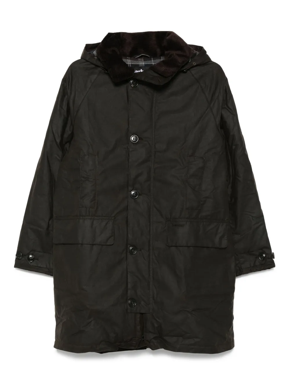 Barbour Jas met ribfluwelen kraag Bruin