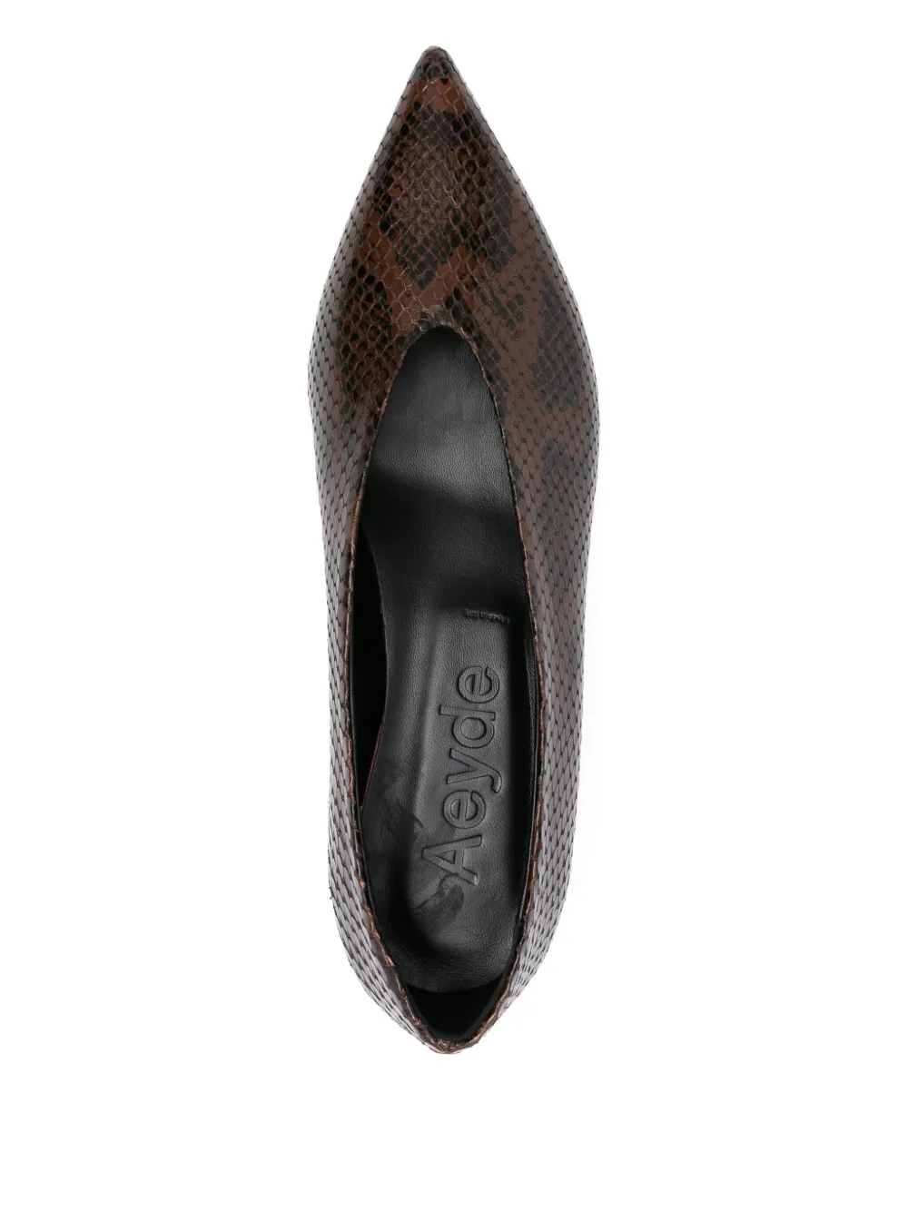 Aeyde 45mm Clara pointed-toe pumps Brown