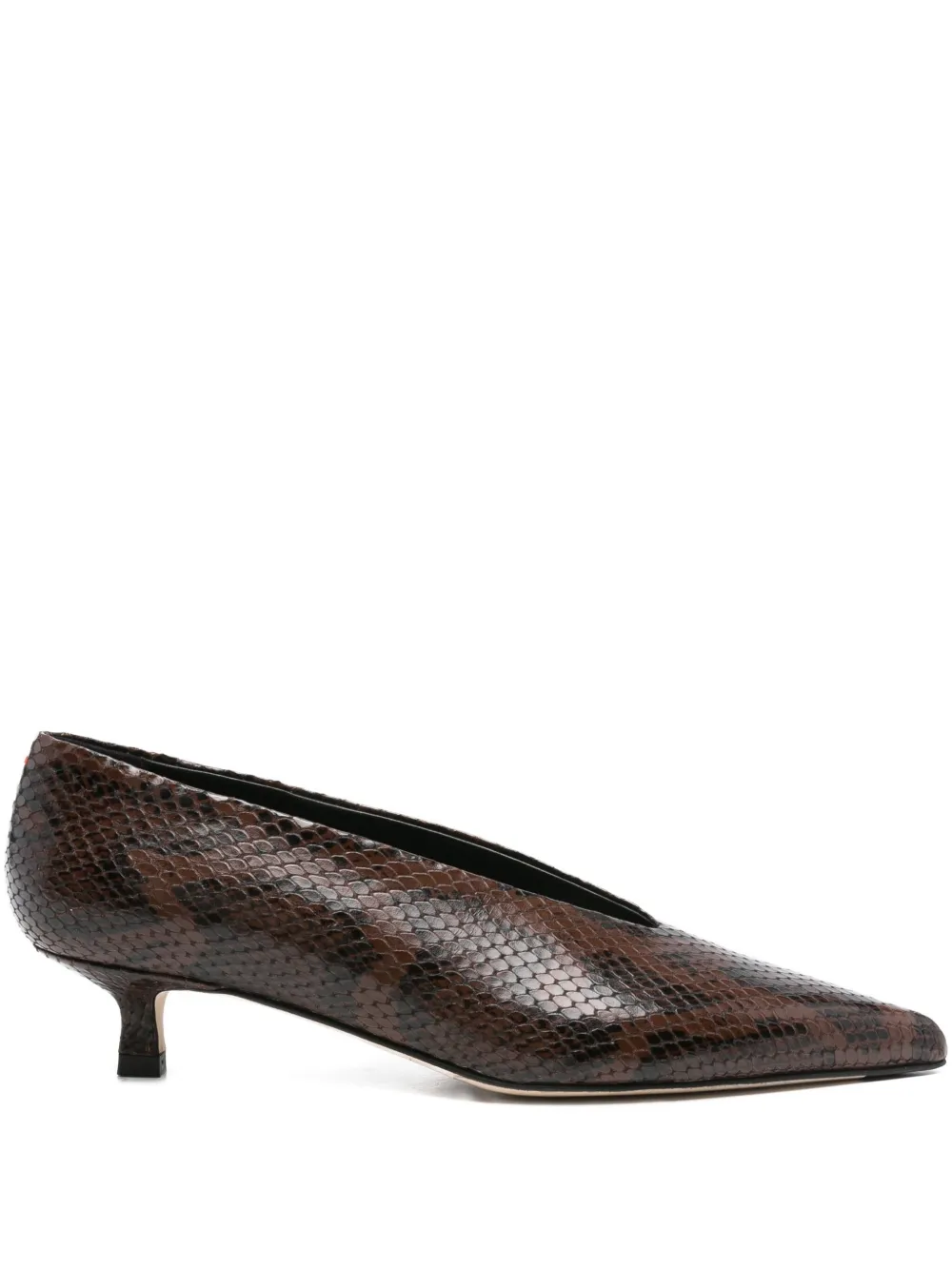 Aeyde 45mm Clara pointed-toe pumps Brown