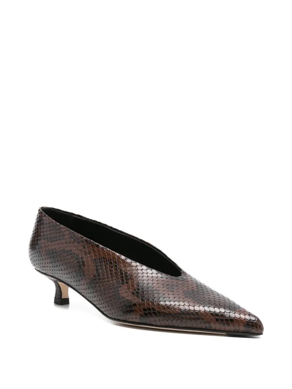Aeyde 45mm Clara pointed-toe pumps Brown