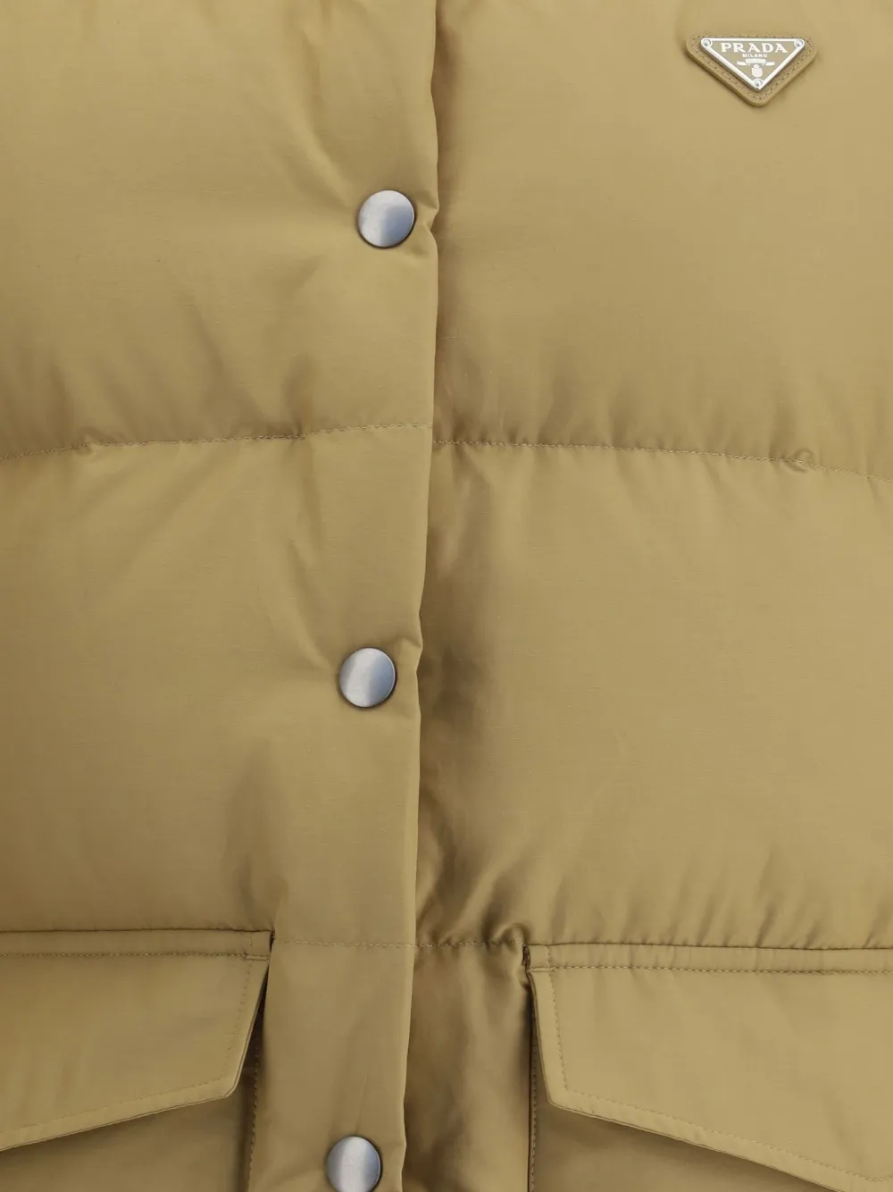Prada quilted puffer jacket Beige