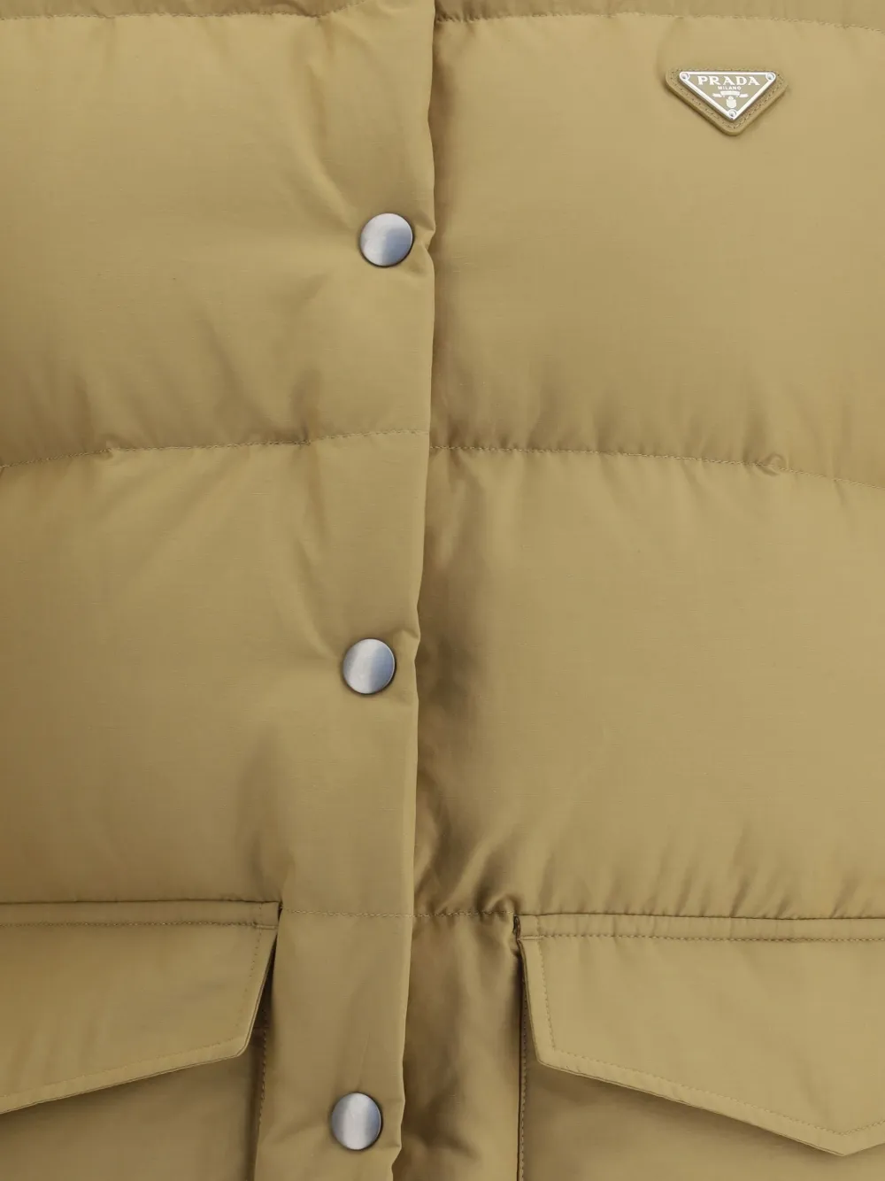 Prada quilted puffer jacket Beige