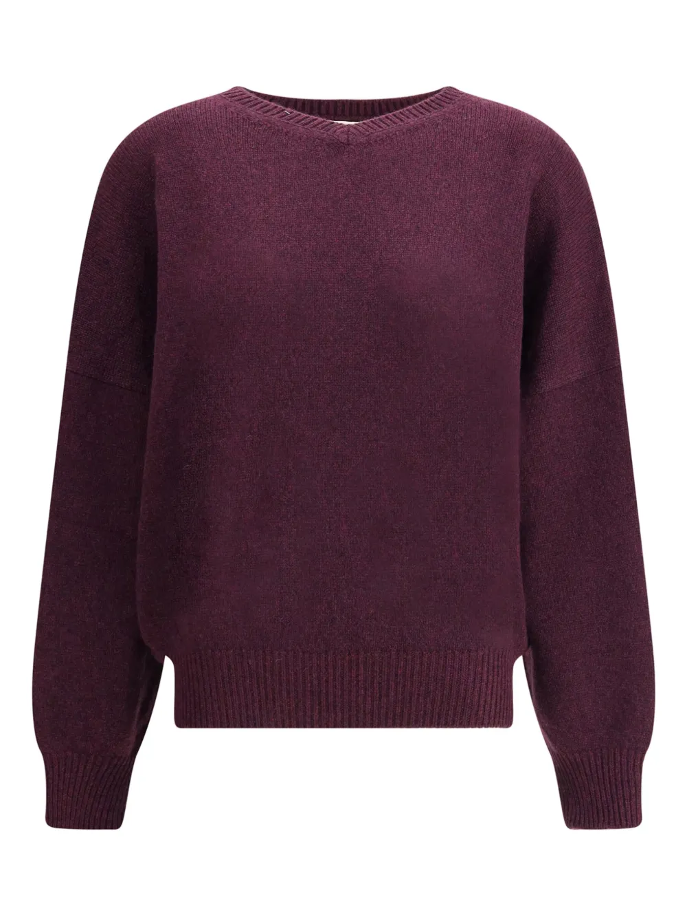 Khaite Wolfe V-neck Knitted Cashmere Sweater In Burgundy