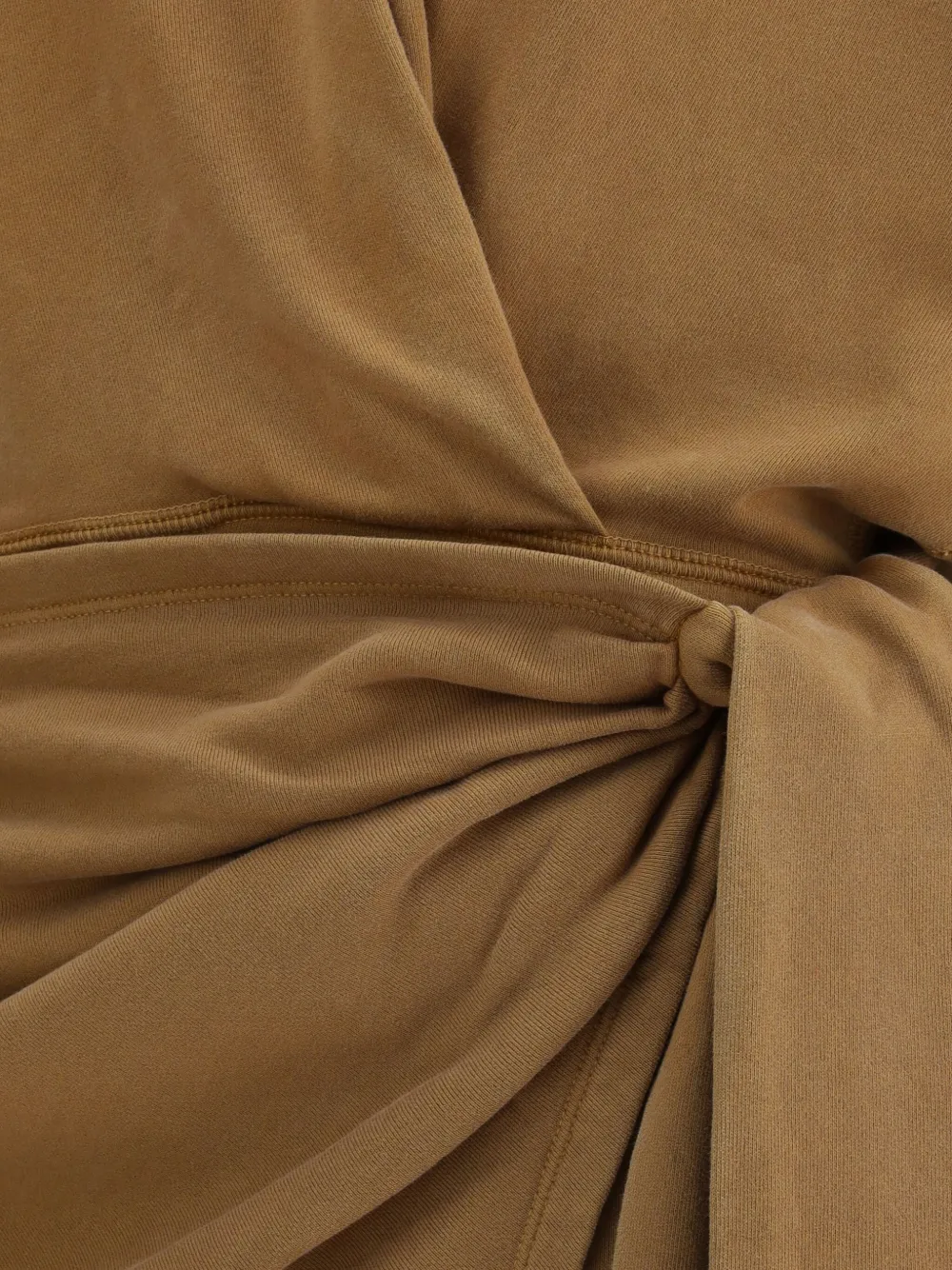 Isabel Marant Étoile Sandrina Long Sleeve Cotton Fleece Dress In Brown
