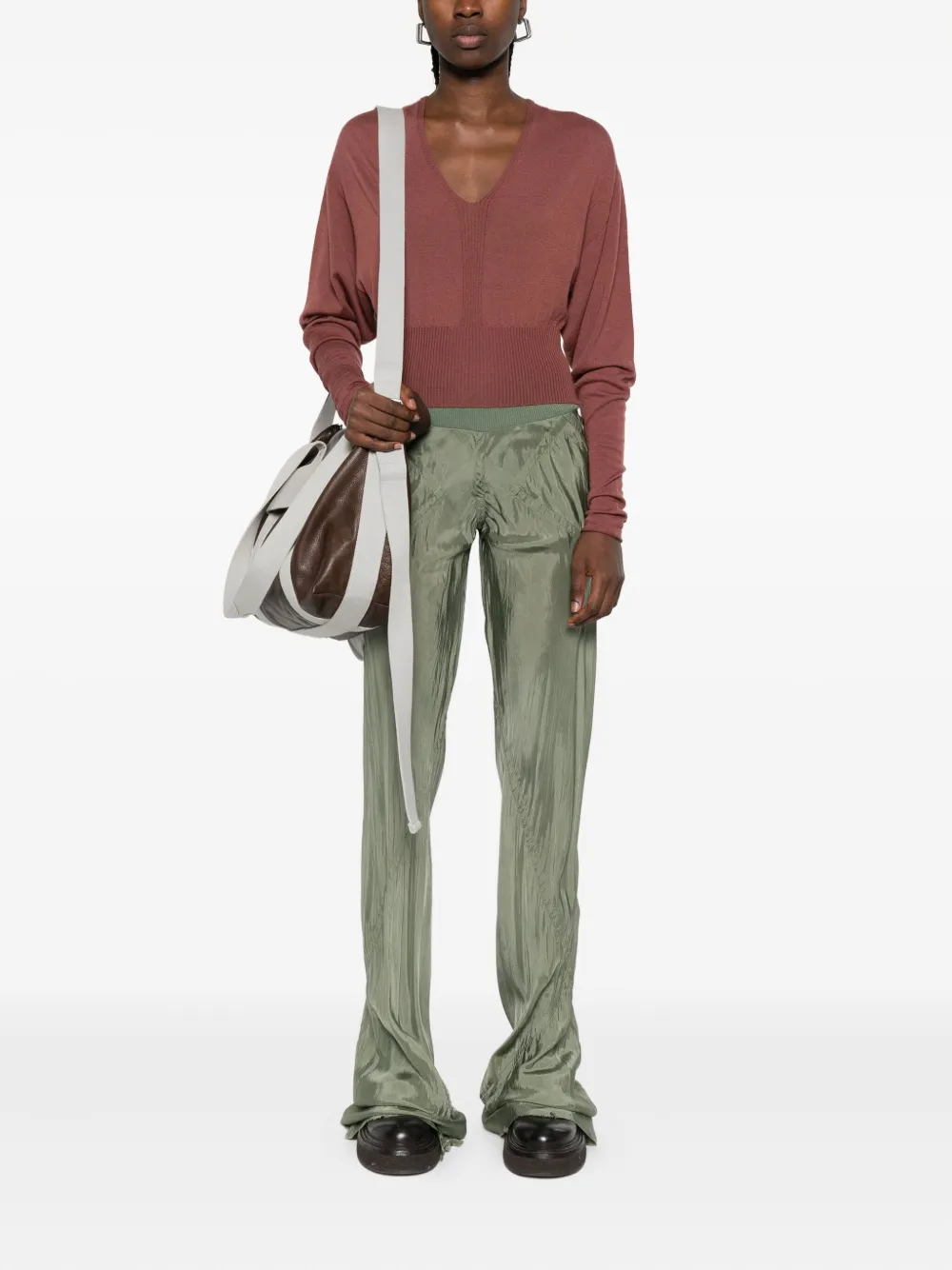Rick Owens v-neck sweater Roze