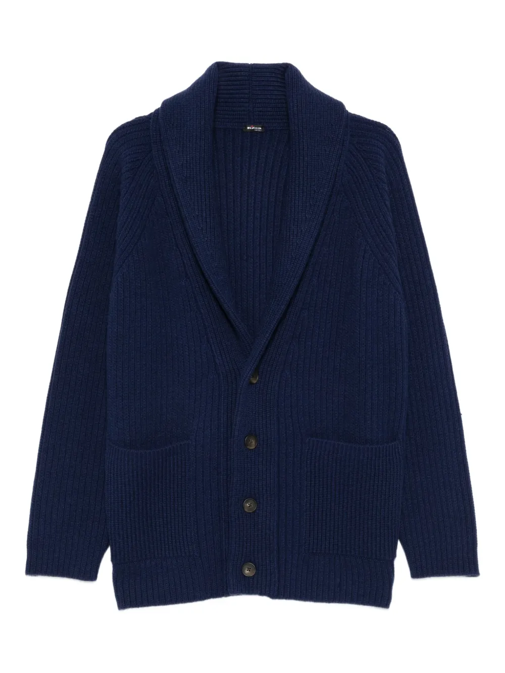 Kiton Ribgebreid vest Blauw