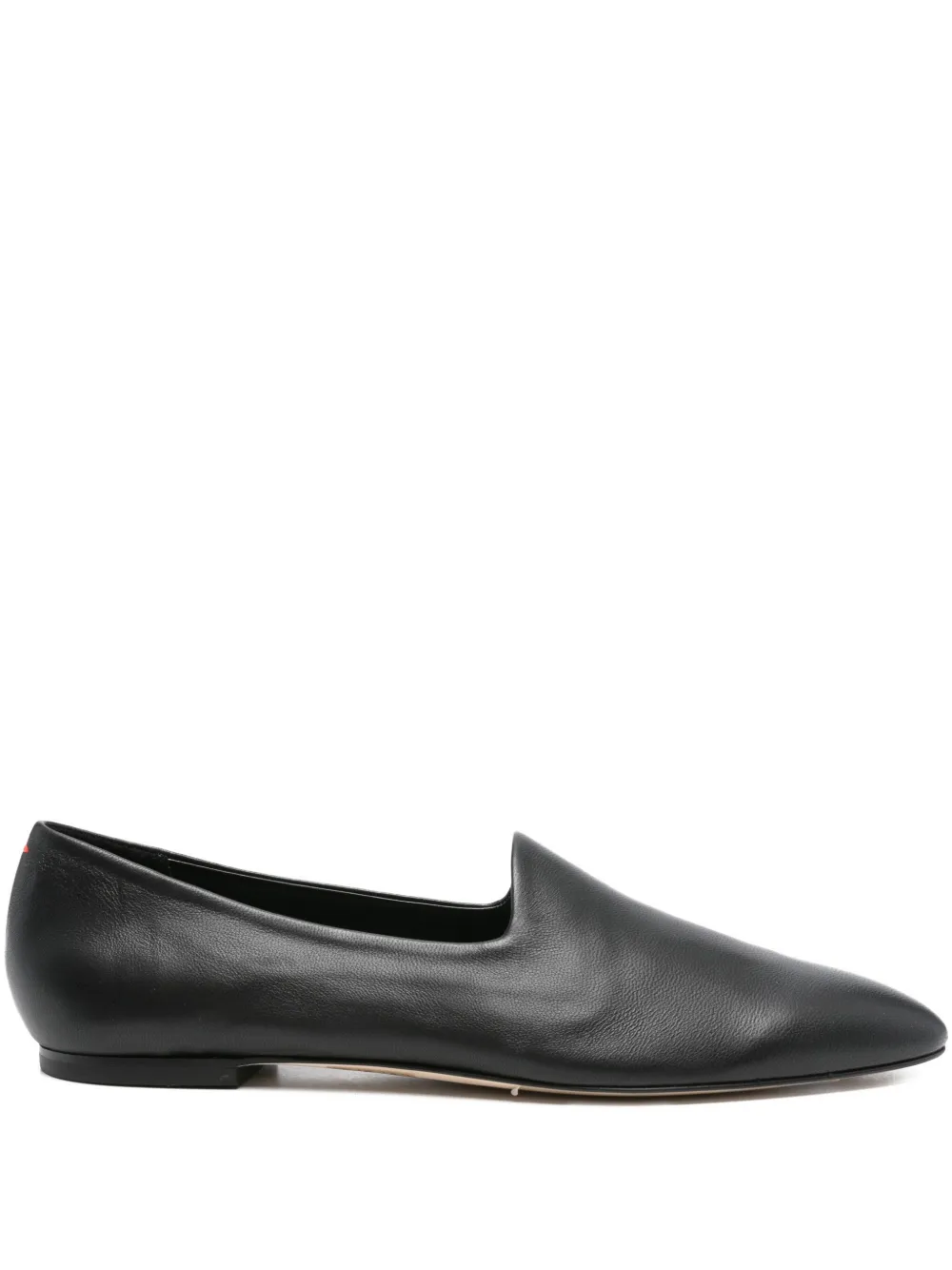 Aeyde Vanna pointed-toe leather loafers Black
