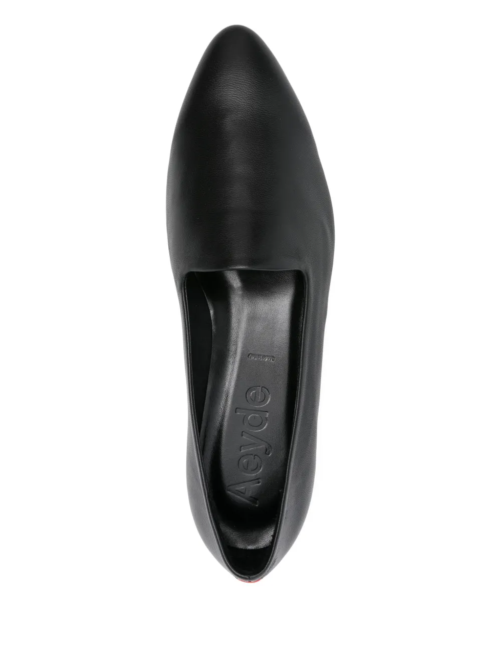 Aeyde Vanna pointed-toe leather loafers Black