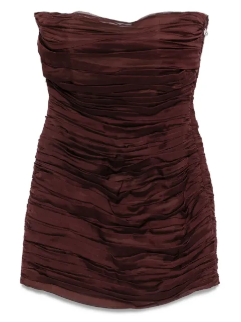 Raquel Diniz New Ambra strapless pleated mini dress