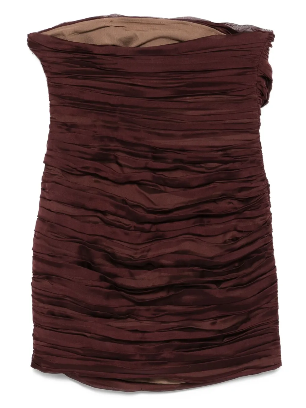 Raquel Diniz New Ambra strapless geplooide mini-jurk - Rood