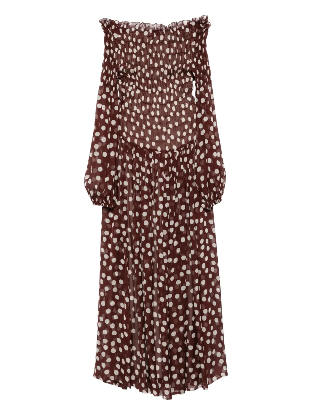 Raquel Diniz off-shoulder dress - Bruin