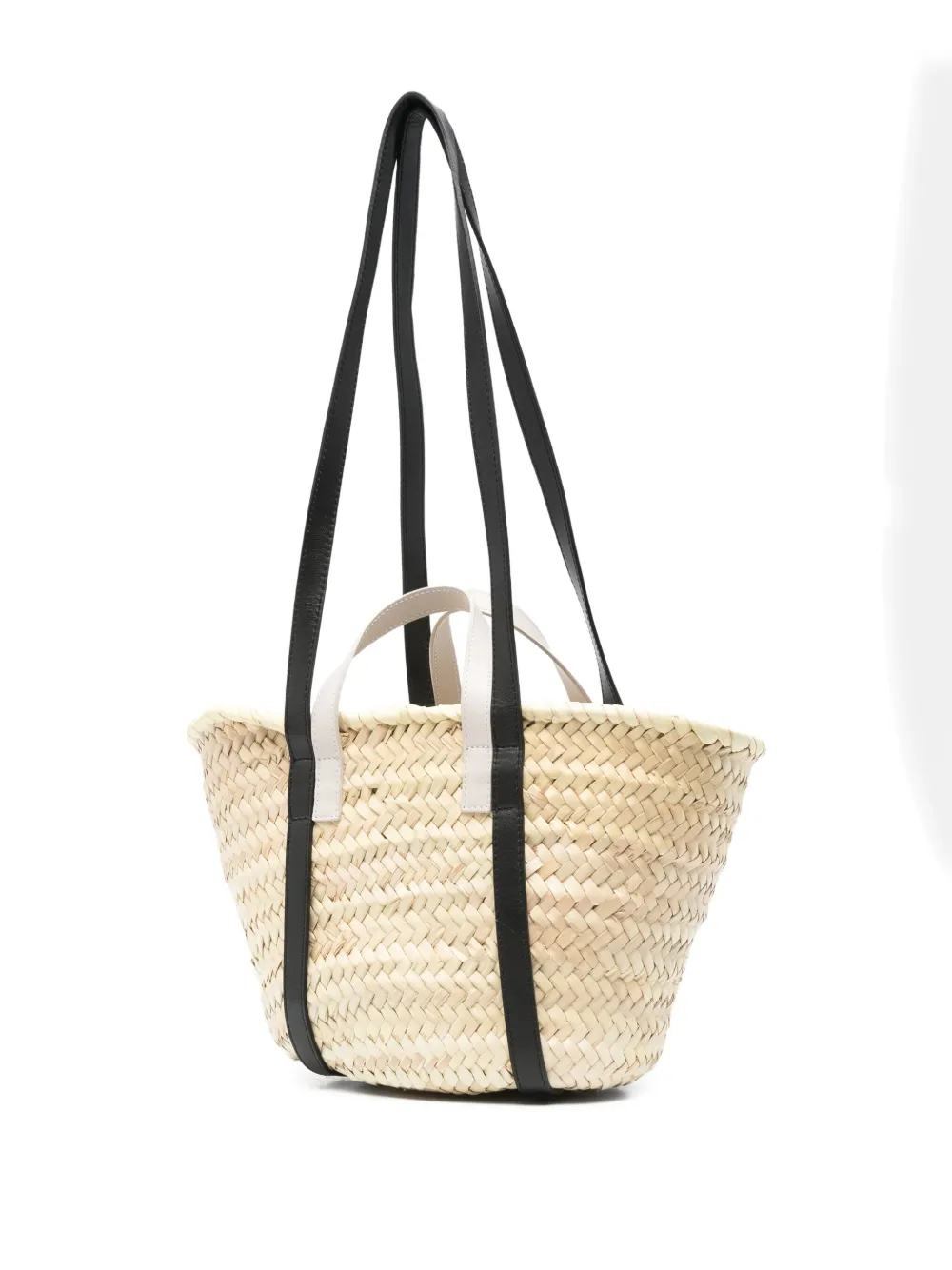 Pierre Hardy Medium raffia shopper met leren zak Beige