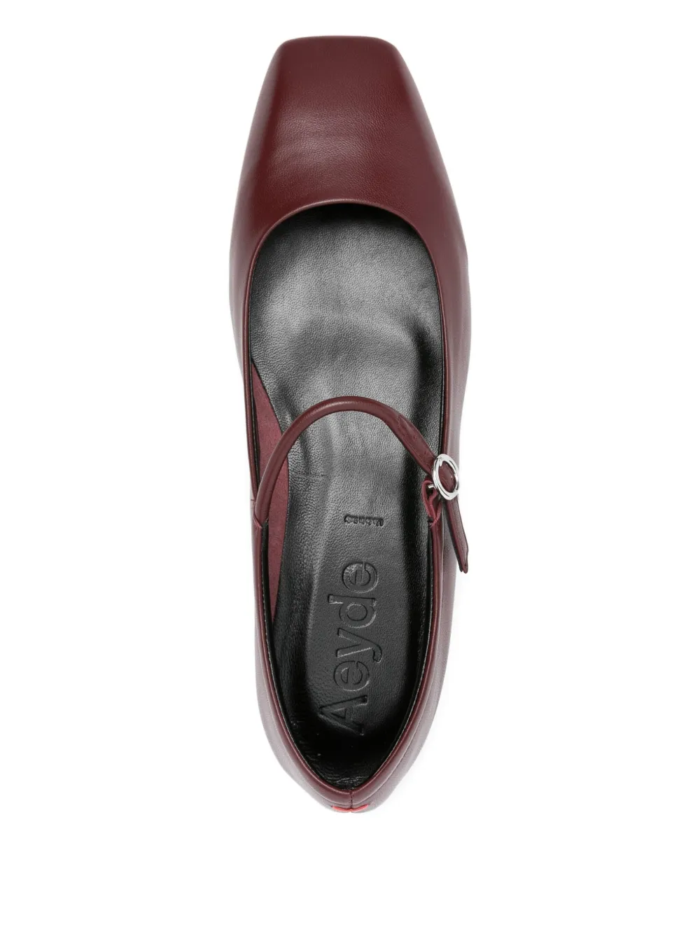 Aeyde leather ankle-strap ballet flats Rood