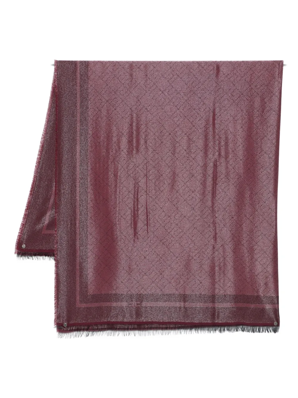 Elisabetta Franchi Geometric-pattern Scarf In Brown