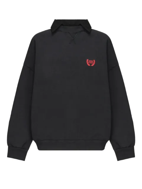 Balenciaga embroidered polo collar top