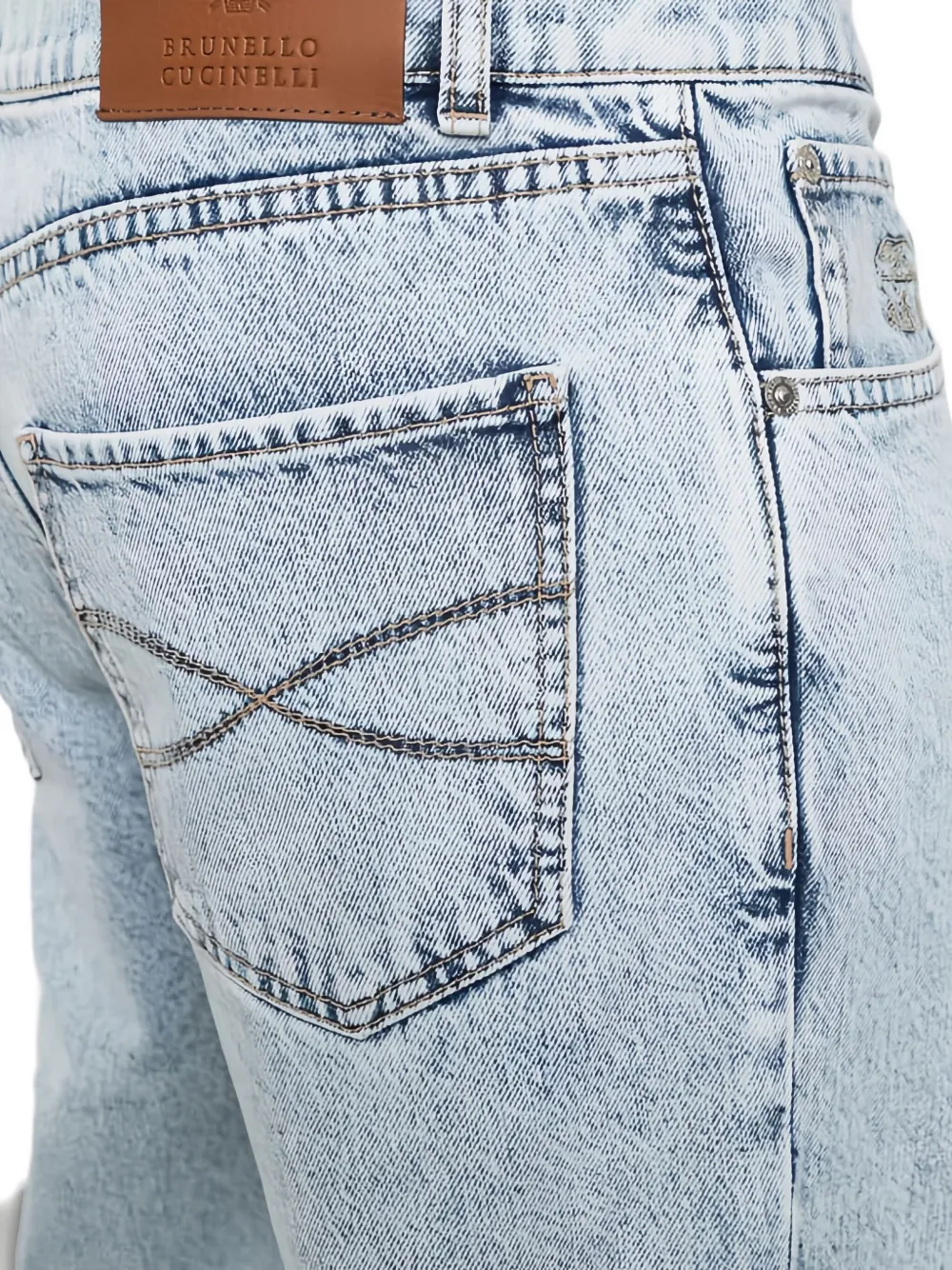 Brunello Cucinelli Slim-fit jeans Blauw