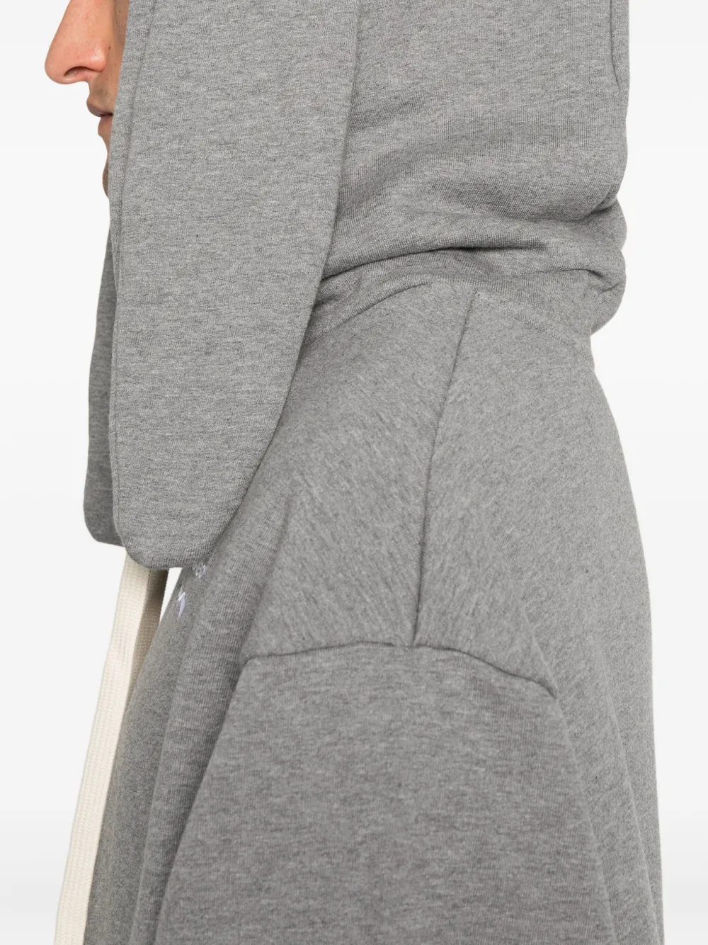 Charles Jeffrey Loverboy Kabelgebreide hoodie met zak Grijs