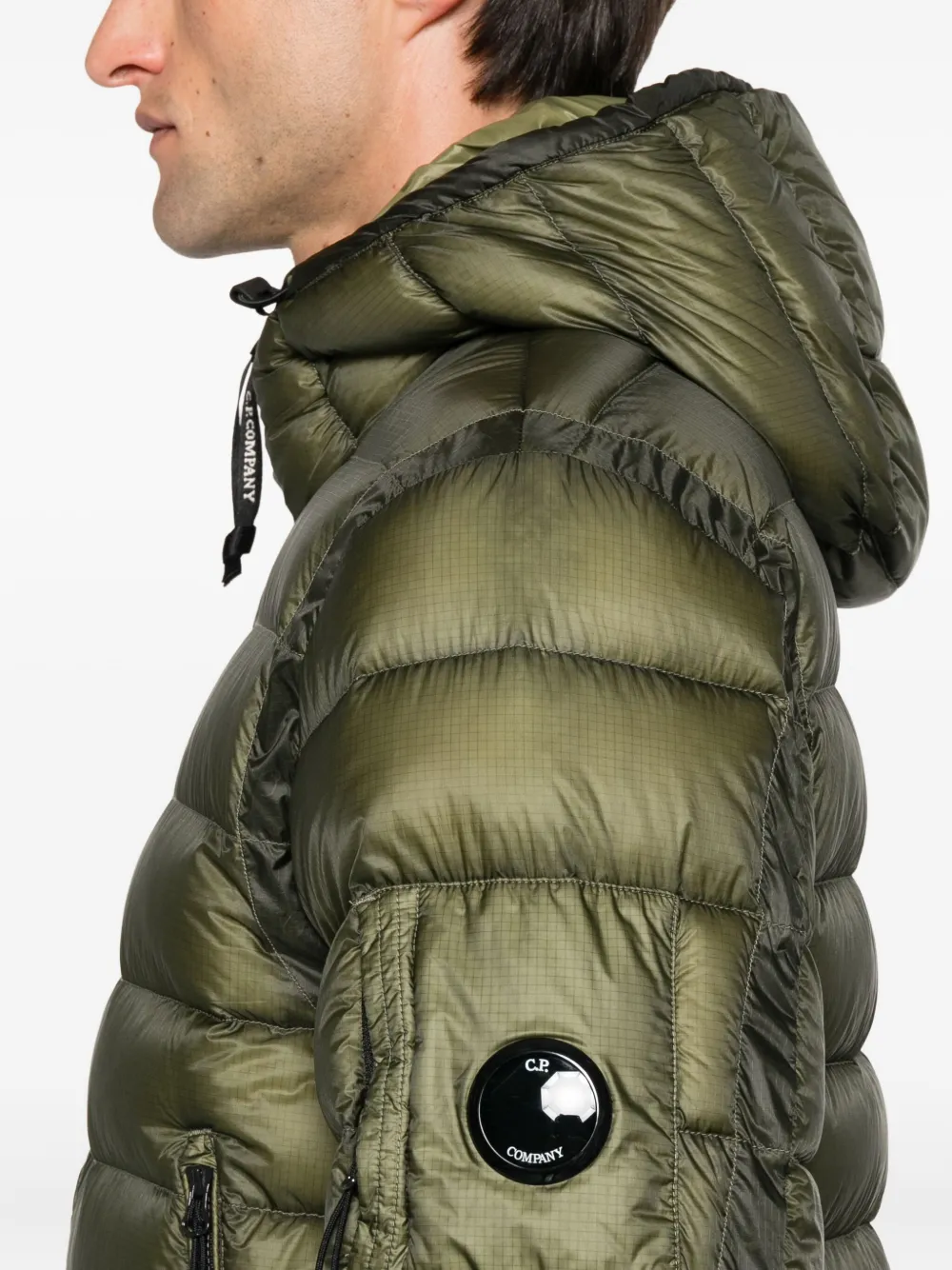 C.P. Company hooded quilted jacket Groen
