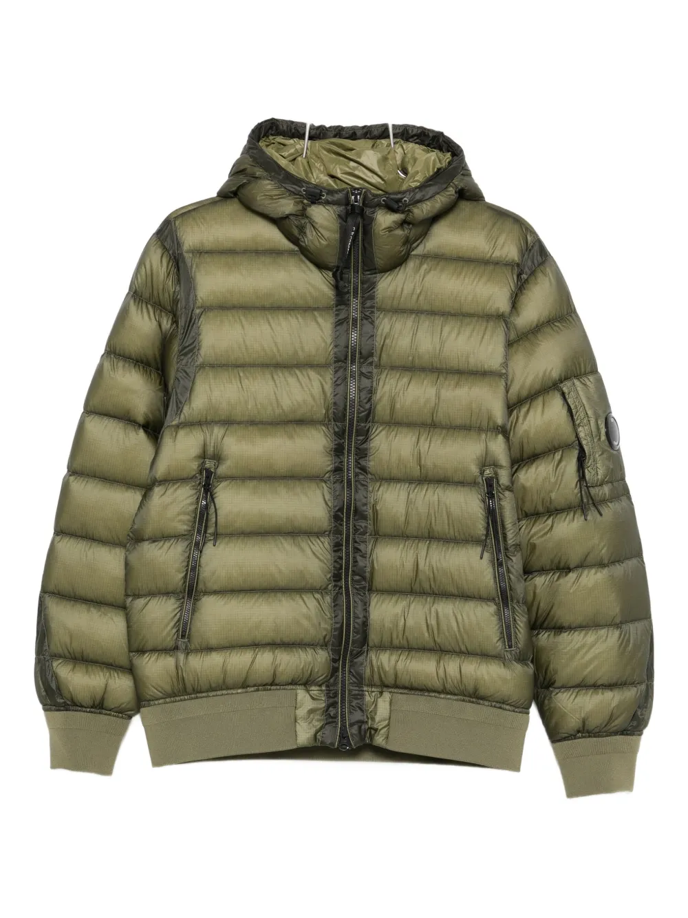 C.P. Company hooded quilted jacket Groen