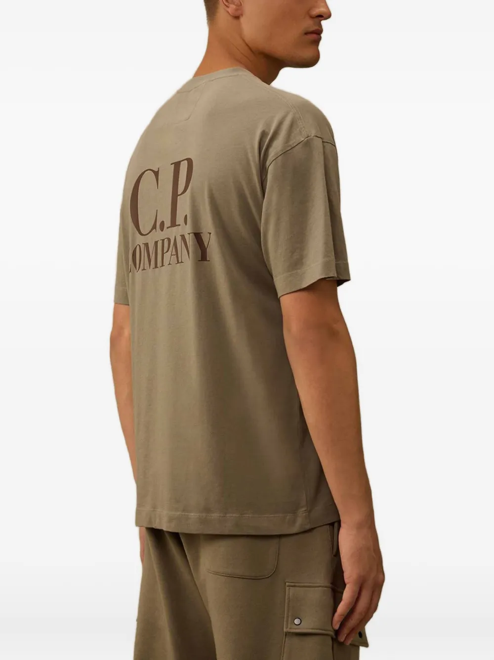 C.P. Company T-shirt met logodetail Beige