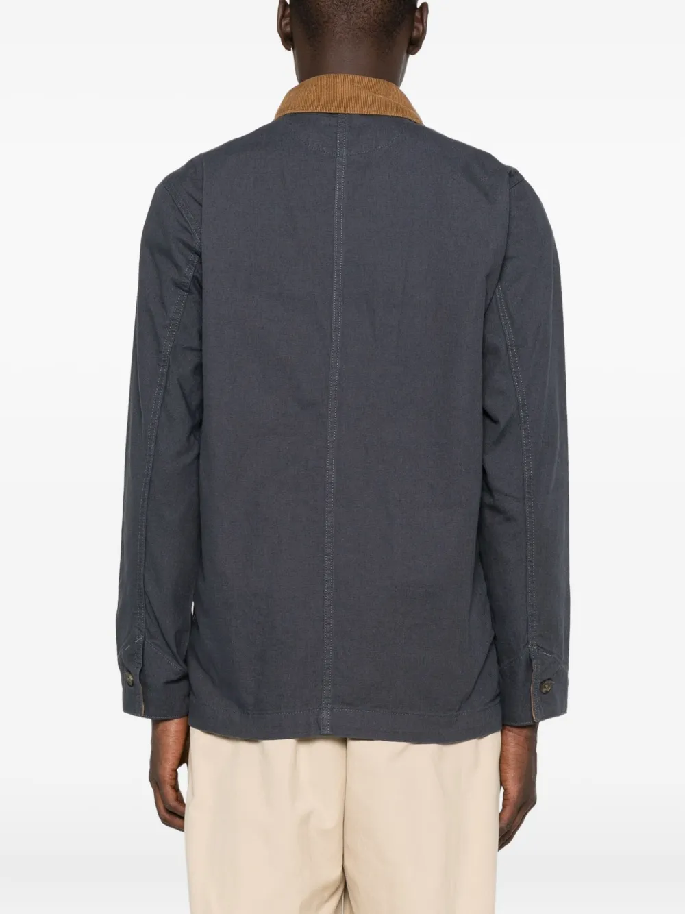 Patagonia Point Reyes corduroy-collar button-fastening jacket Grijs