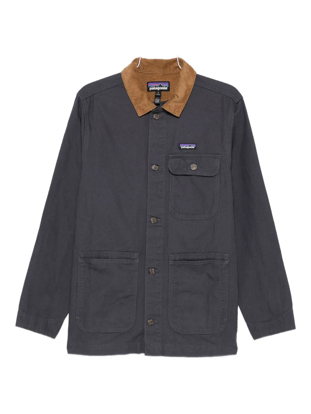 Patagonia Point Reyes corduroy-collar button-fastening jacket Grijs