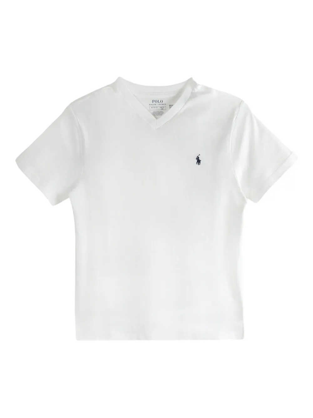POLO RALPH LAUREN KIDS V-neck cotton T-shirt Wit