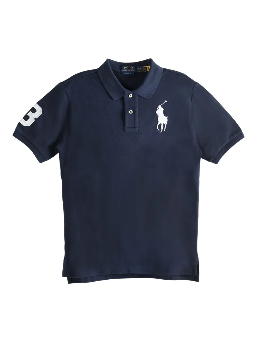 POLO RALPH LAUREN KIDS number-emblem polo shirt Blauw