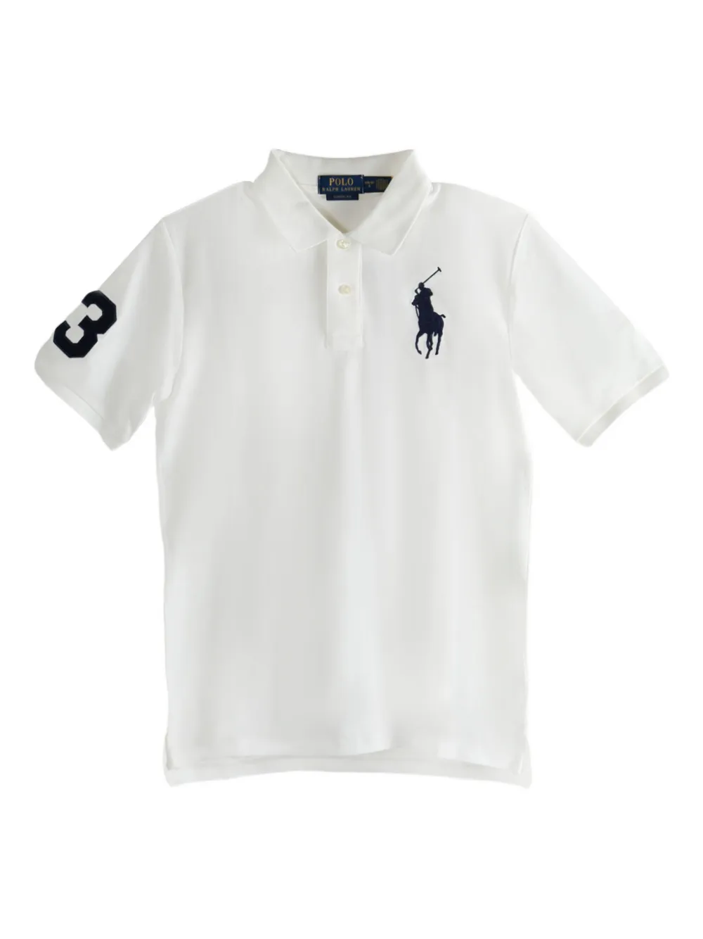 POLO RALPH LAUREN KIDS number-embroidered polo shirt Wit
