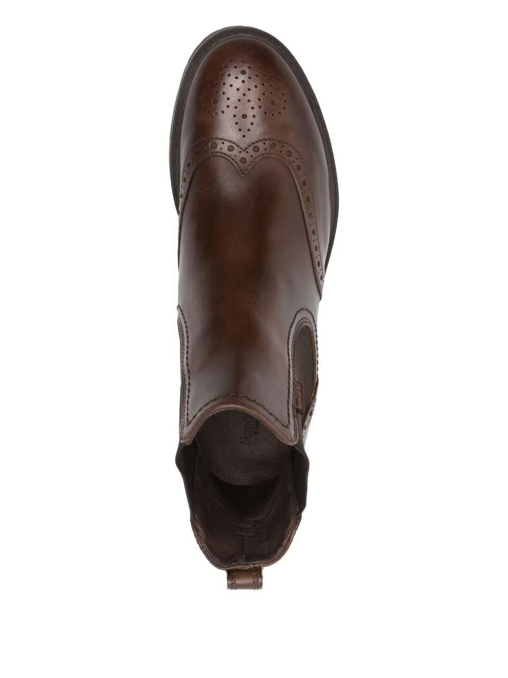 NERO GIARDINI elastic-panel leather boots Brown