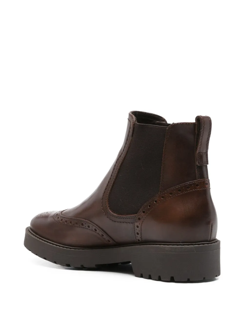 NERO GIARDINI elastic-panel leather boots Brown