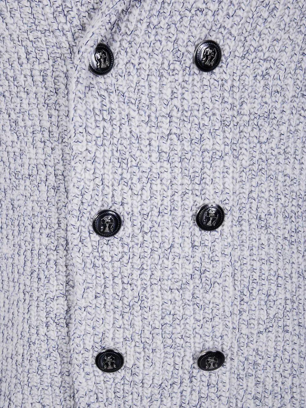 Brunello Cucinelli Vest met sjaalkraag en dubbele rij knopen Grijs