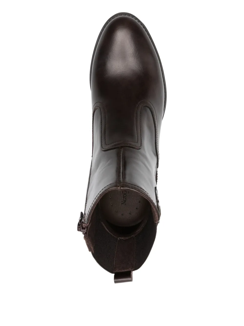 Nero Giardini 45mm Almond-toe Leather Boots In Brown