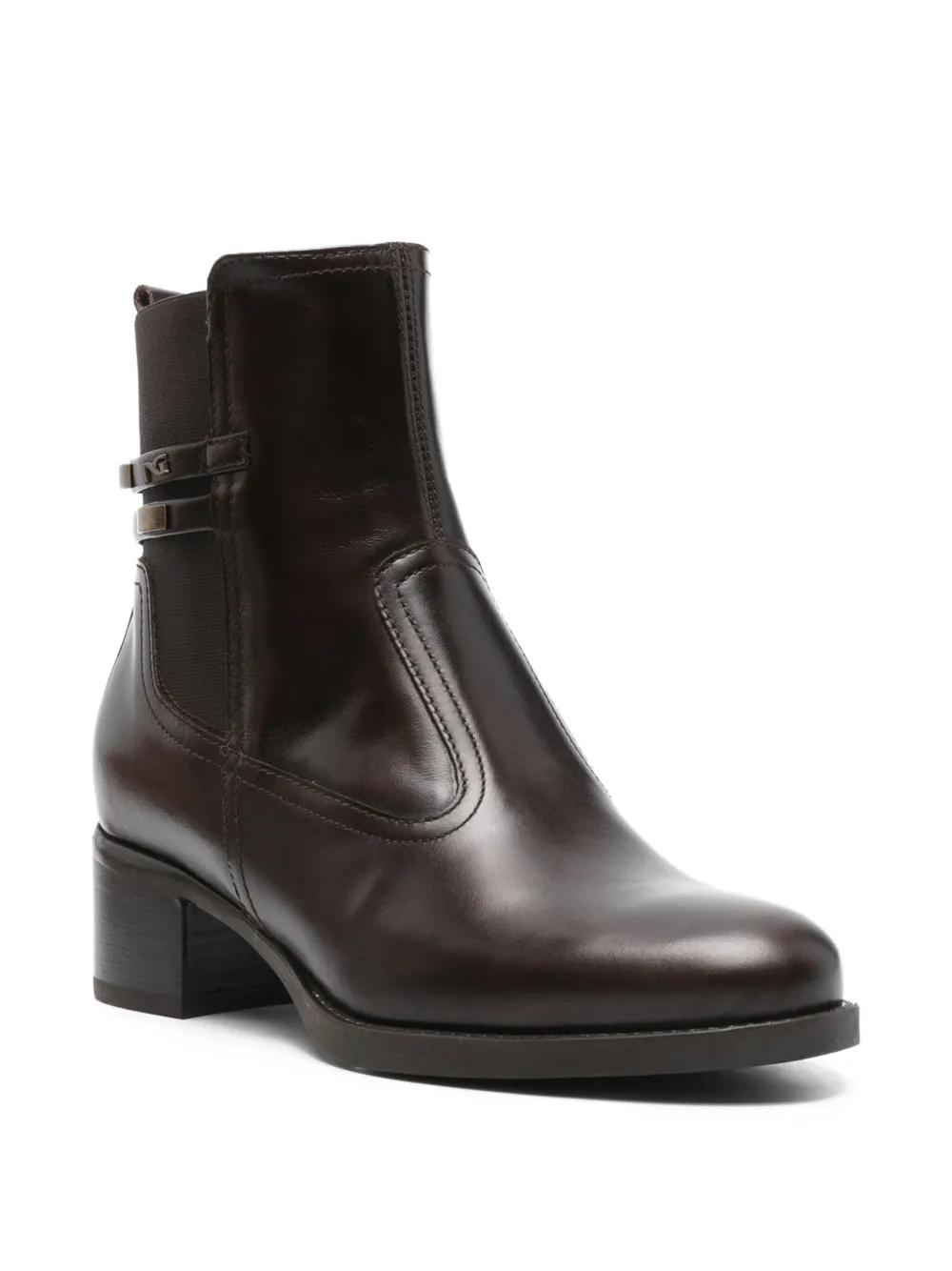 NERO GIARDINI 45mm almond-toe leather boots | Ankle Boots | Image 2