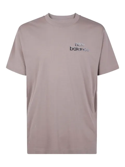 New Balance Chrome Runner metallic-figure print T-shirt