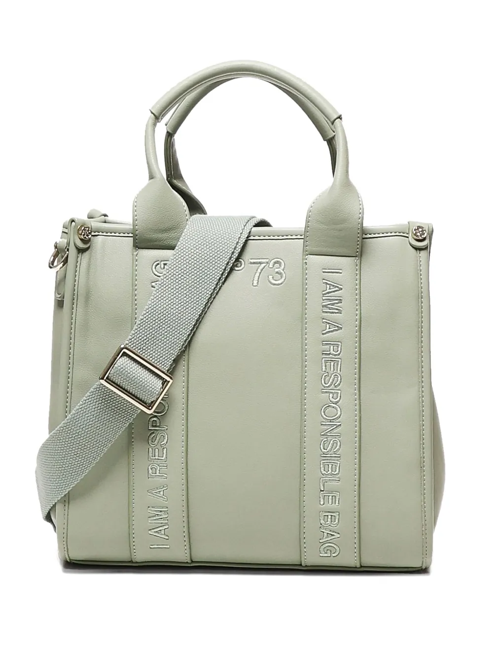 logo-embroidered cross body bag