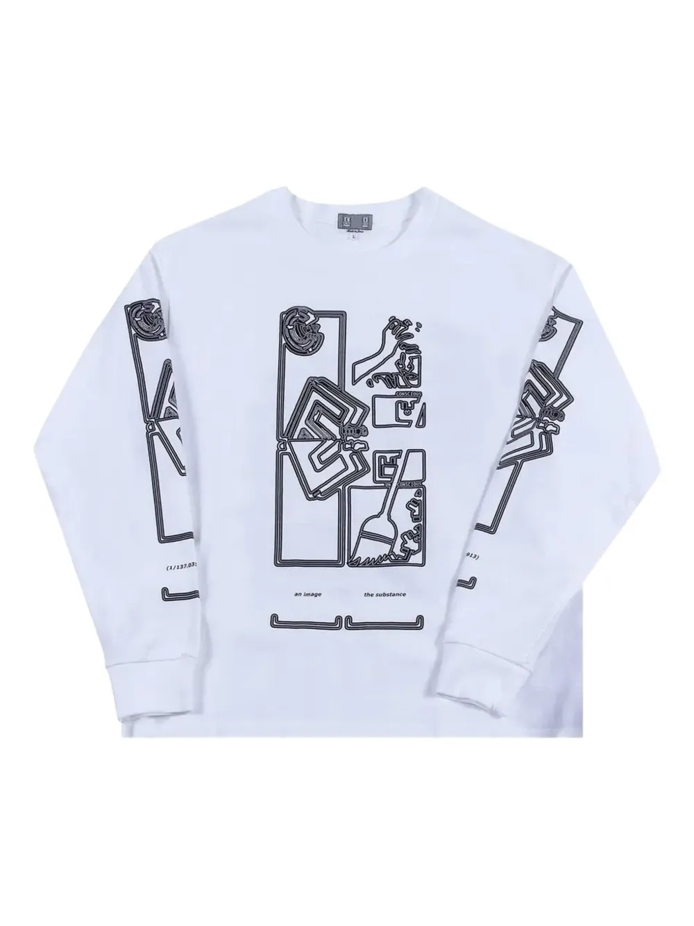 Cav Empt MD Fragments 长袖T恤 | 白色 | Image 1