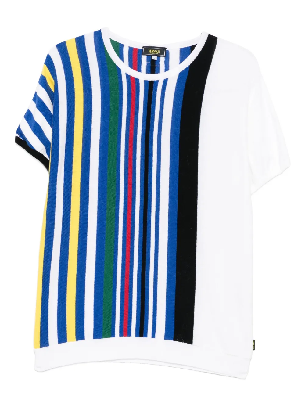 Versace Pre-Owned 2000s striped cotton sweater | White | Image 1