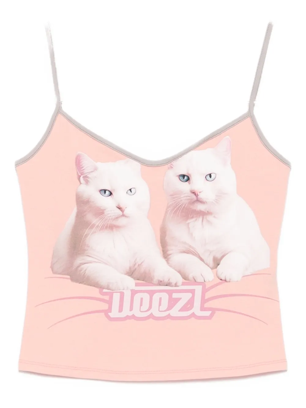 Diesel cat-print tank top Roze